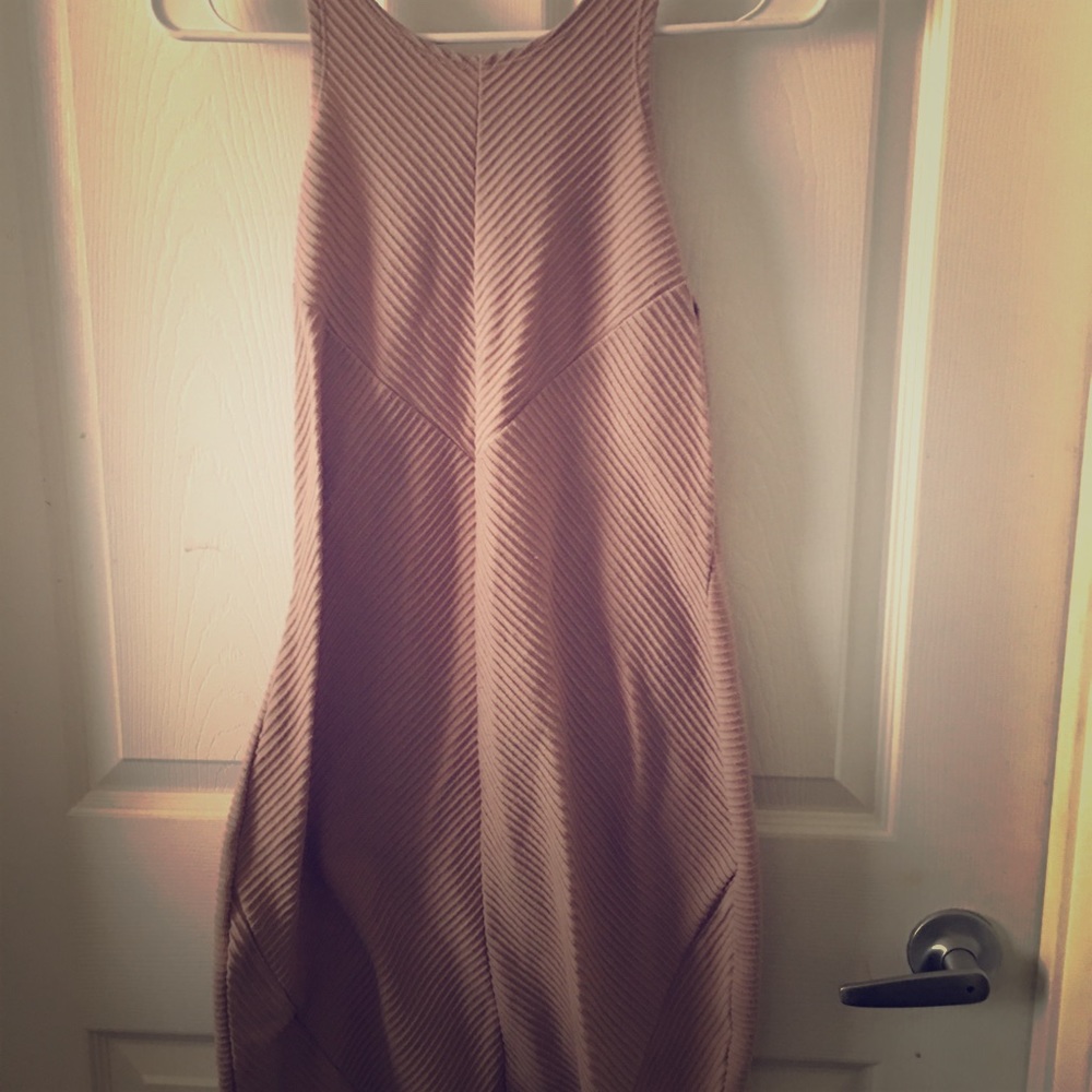 Tan tight party dress